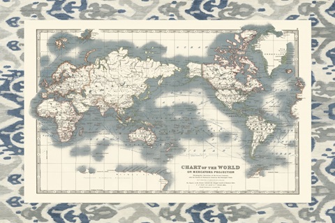 Bordered Chart of the World