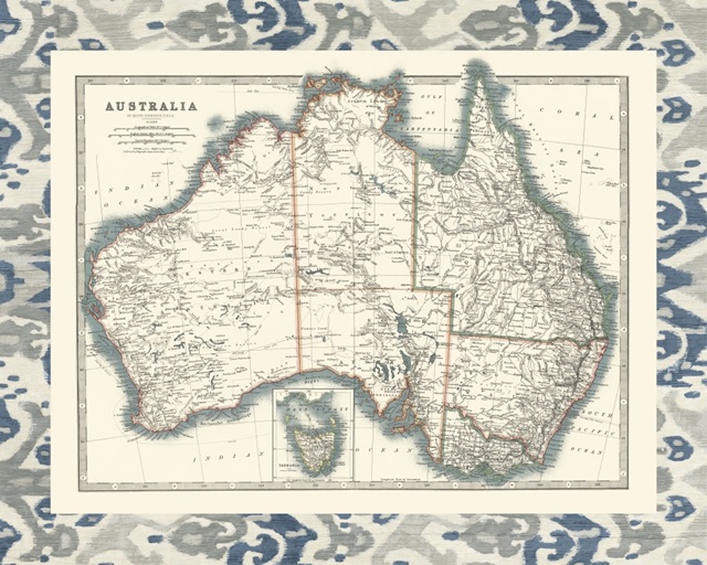 Bordered Map of Australia