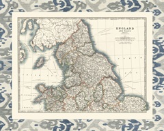 Bordered Map of England & Wales