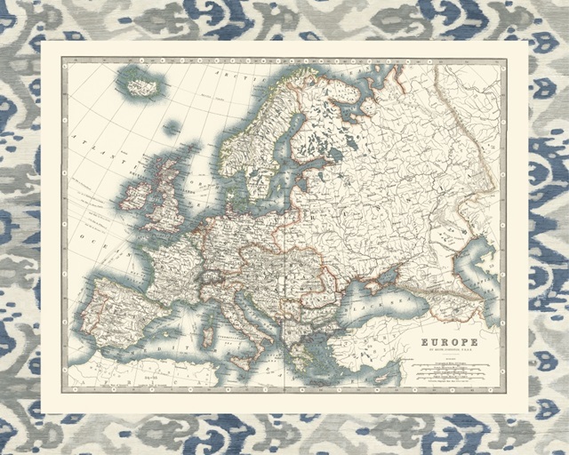 Bordered Map of Europe