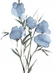 Watercolor Blue Bouquet I
