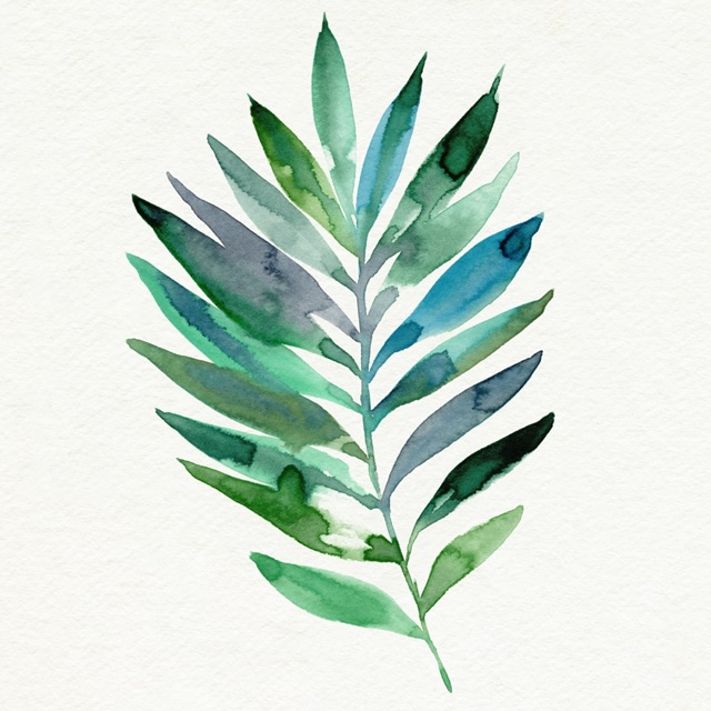 Watercolor Palm Impression III