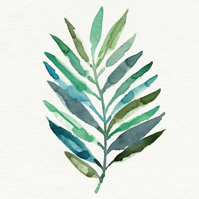 Watercolor Palm Impression IV