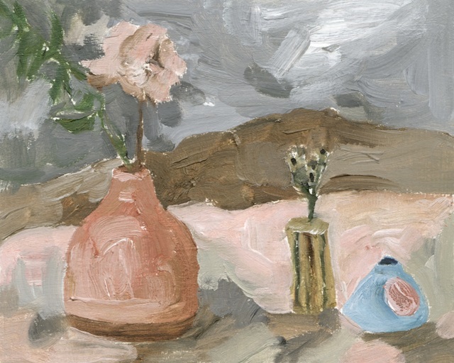 Vase of Pink Flowers I