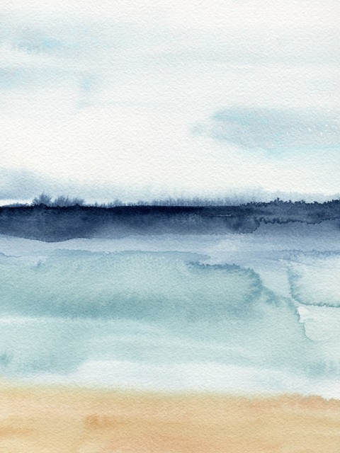 Watercolor Ocean Horizon I