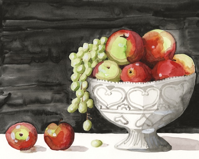 Watercolor Fruit Bowl I