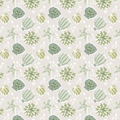 Coral Blockprint Collection F