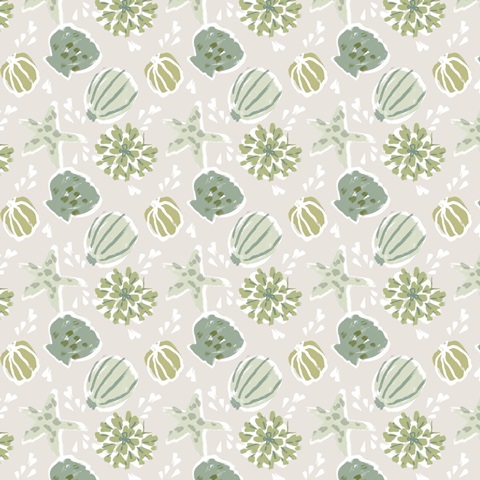 Coral Blockprint Collection F