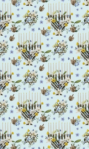 Floral Hanukkah Collection E