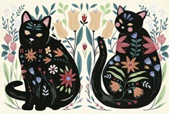 Folksy Feline Collection A