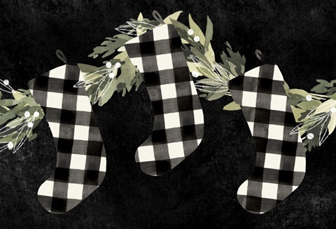 Modern Gingham Christmas Collection A