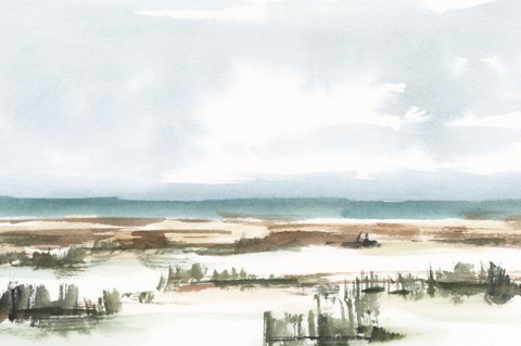 Coastal Wetlands Watercolor I