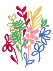 Bold Brushstroke Blooms II