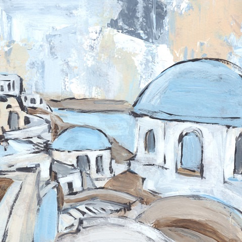 Santorini Rooftops I