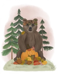 Autumn Bear and Pumpkin