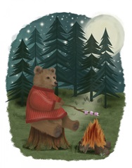 Bear Roasting Marshmallows