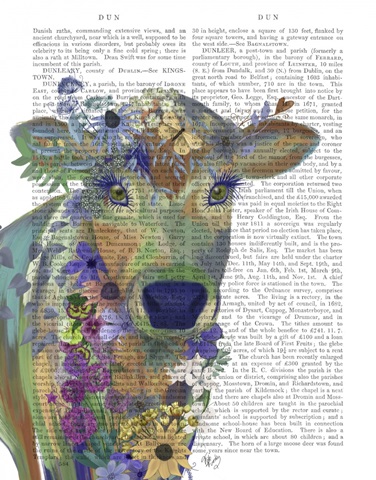 Fantastic Florals Cow , Book Print