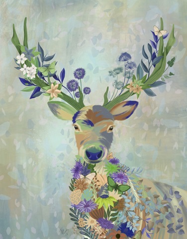 Fantastic Florals Deer, Portrait