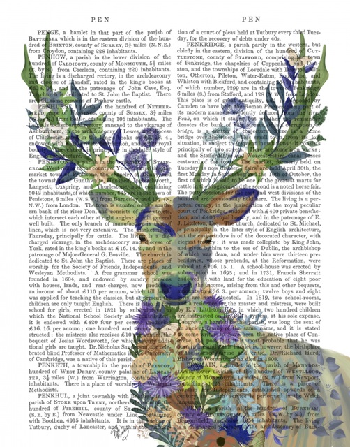 Fantastic Florals Deer, Portrait , Book Print