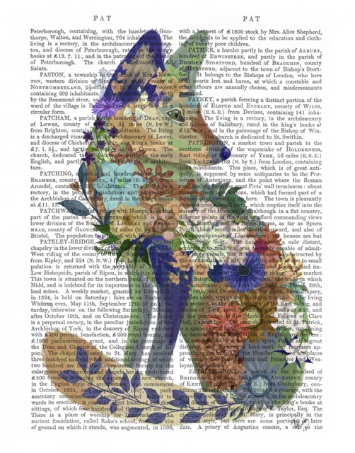 Fantastic Florals Fox, Sitting , Book Print