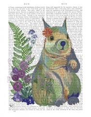 Fantastic Florals Squirrel , Book Print