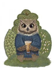 Latte Owl in Sweater