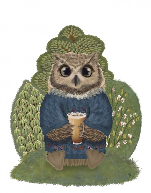 Latte Owl in Sweater