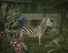 Zebra In Conservatory