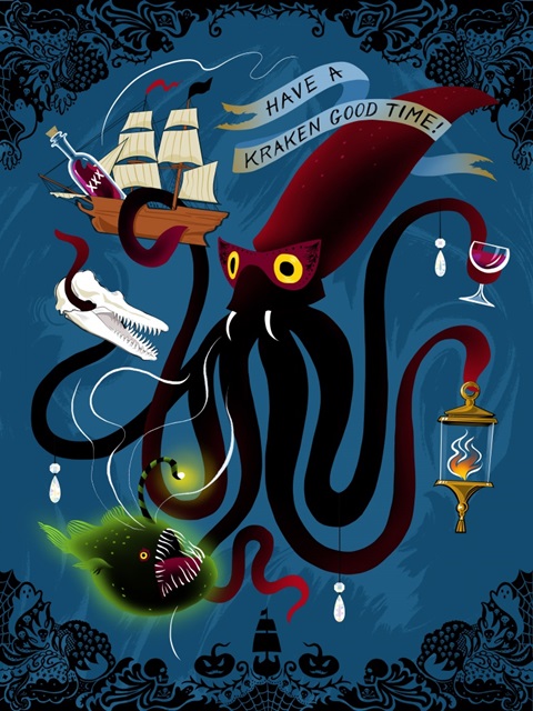 Spooky Cephalopod Chandeliers II