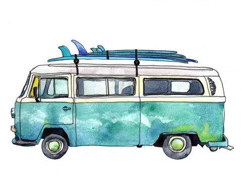 Blue Surf Van