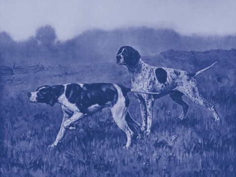 Antique Blue Dogs II