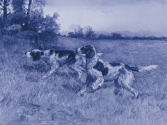 Antique Blue Dogs IV