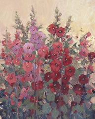 Hollyhocks in a Row I