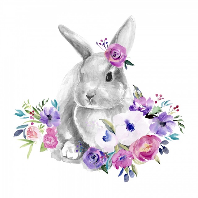 Bright Floral Bunny II