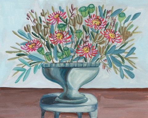 Spring Vase on Pedestal I