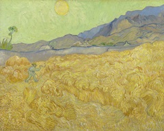 Wheatfield with a reaper