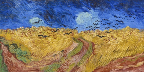 Wheatfield with Crows