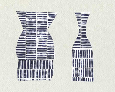 Dashed Modern Vases I