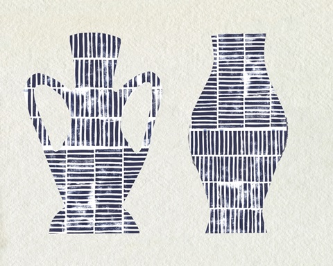 Dashed Modern Vases II