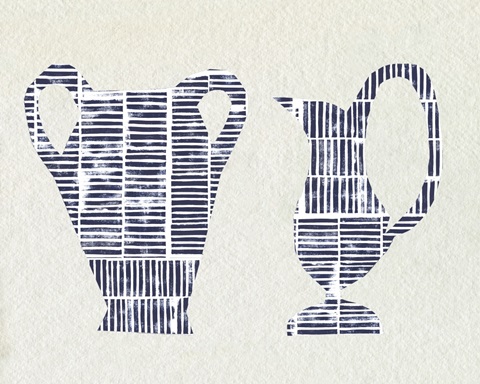 Dashed Modern Vases III