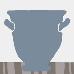 Indigo Striped Vase II