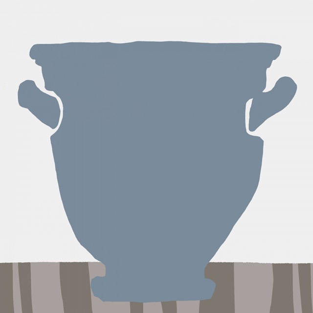 Indigo Striped Vase II