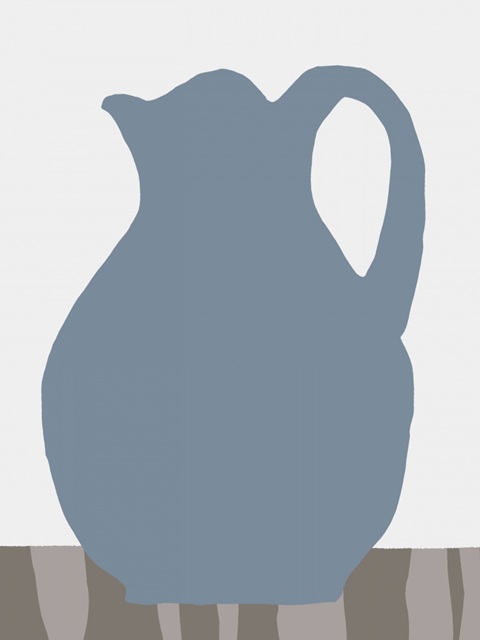 Indigo Striped Vase III
