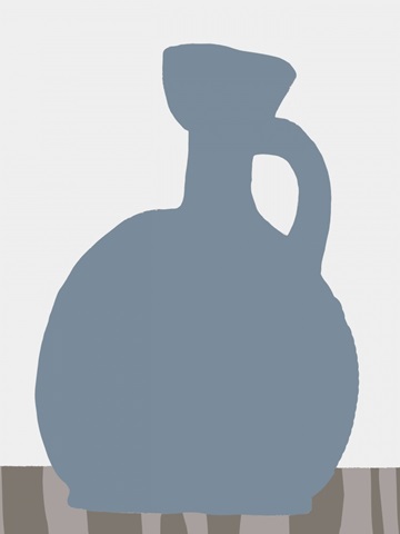 Indigo Striped Vase IV