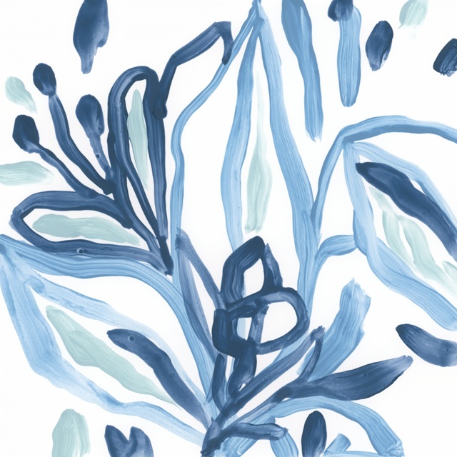 Blue Tropical Sketch I