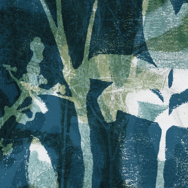 Botanical Imprints in Blue II
