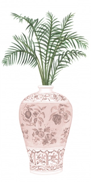 Palms in Pastel Vase II