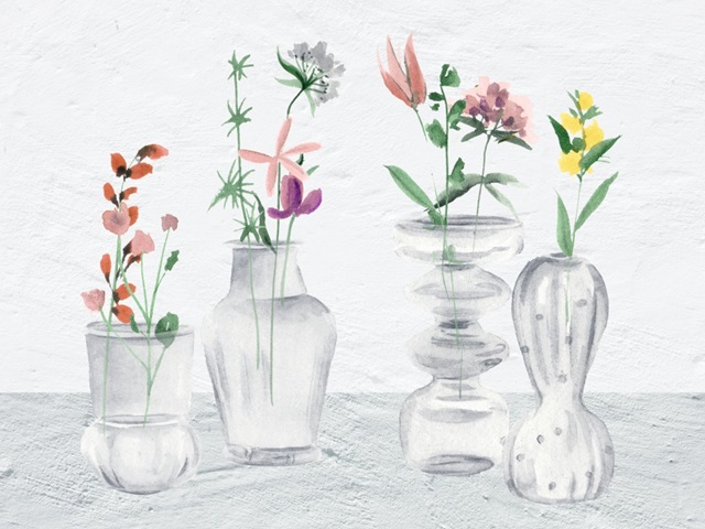 Wildflower & Vases I