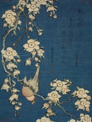 Hokusai's Blossoms on Indigo I