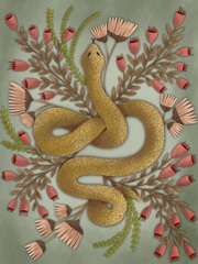 Snake In The Flowers I
